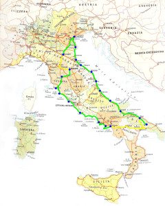 Il giro d'Italia in bicicletta