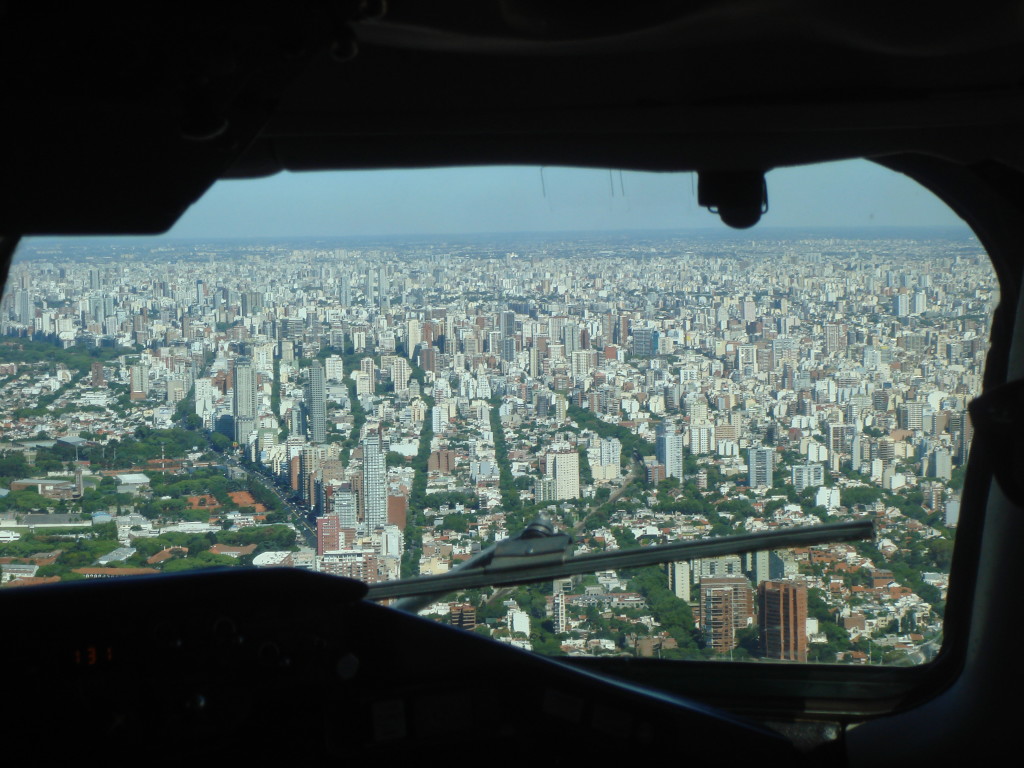 Buenos Aires dal cockpit