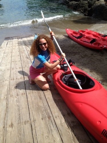 Mi accingo a fare kayak a Portofino